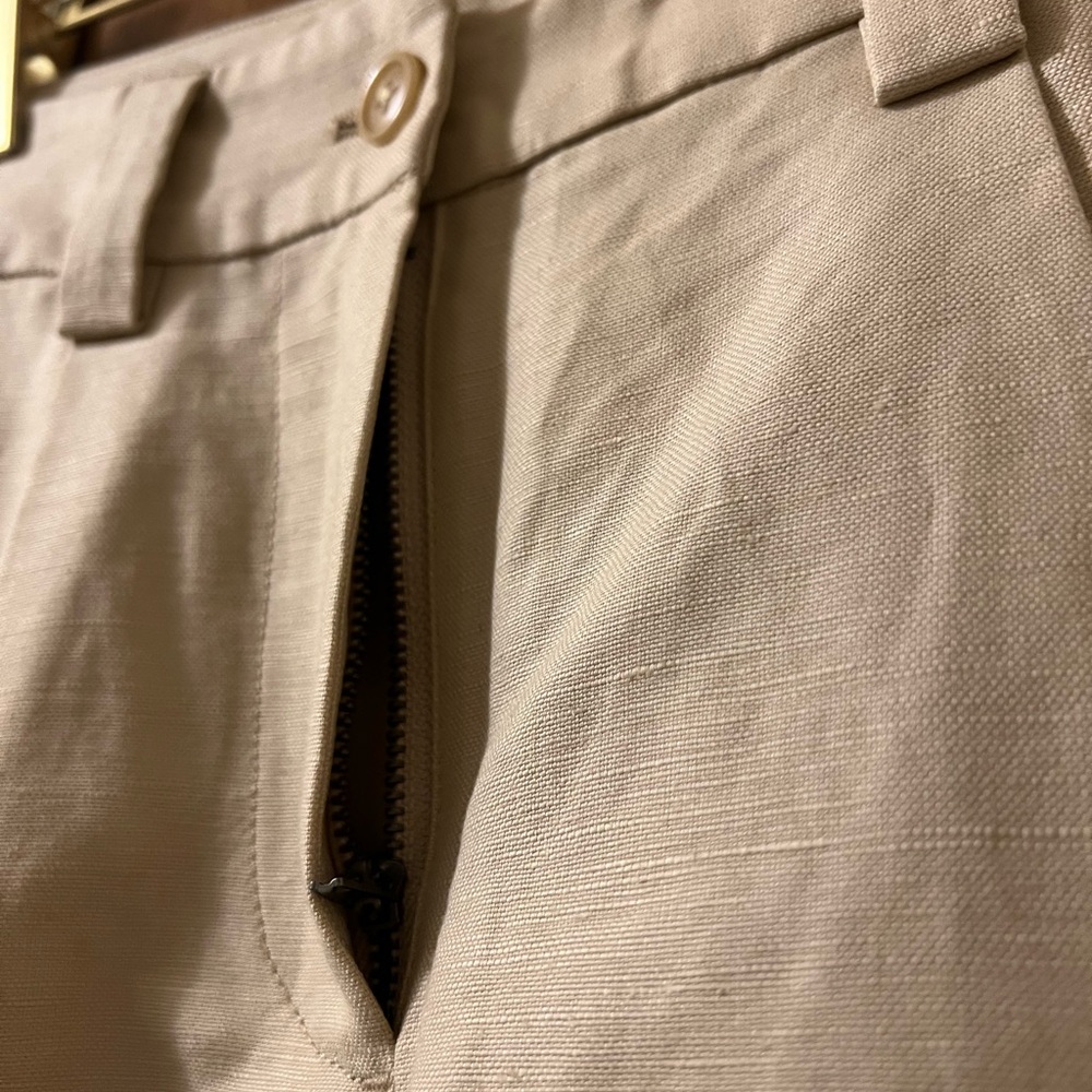 Alex Mill Pants Soho Cotton Linen Barrel Arc Wide Leg Trousers Sz 4 - Picture 9 of 14
